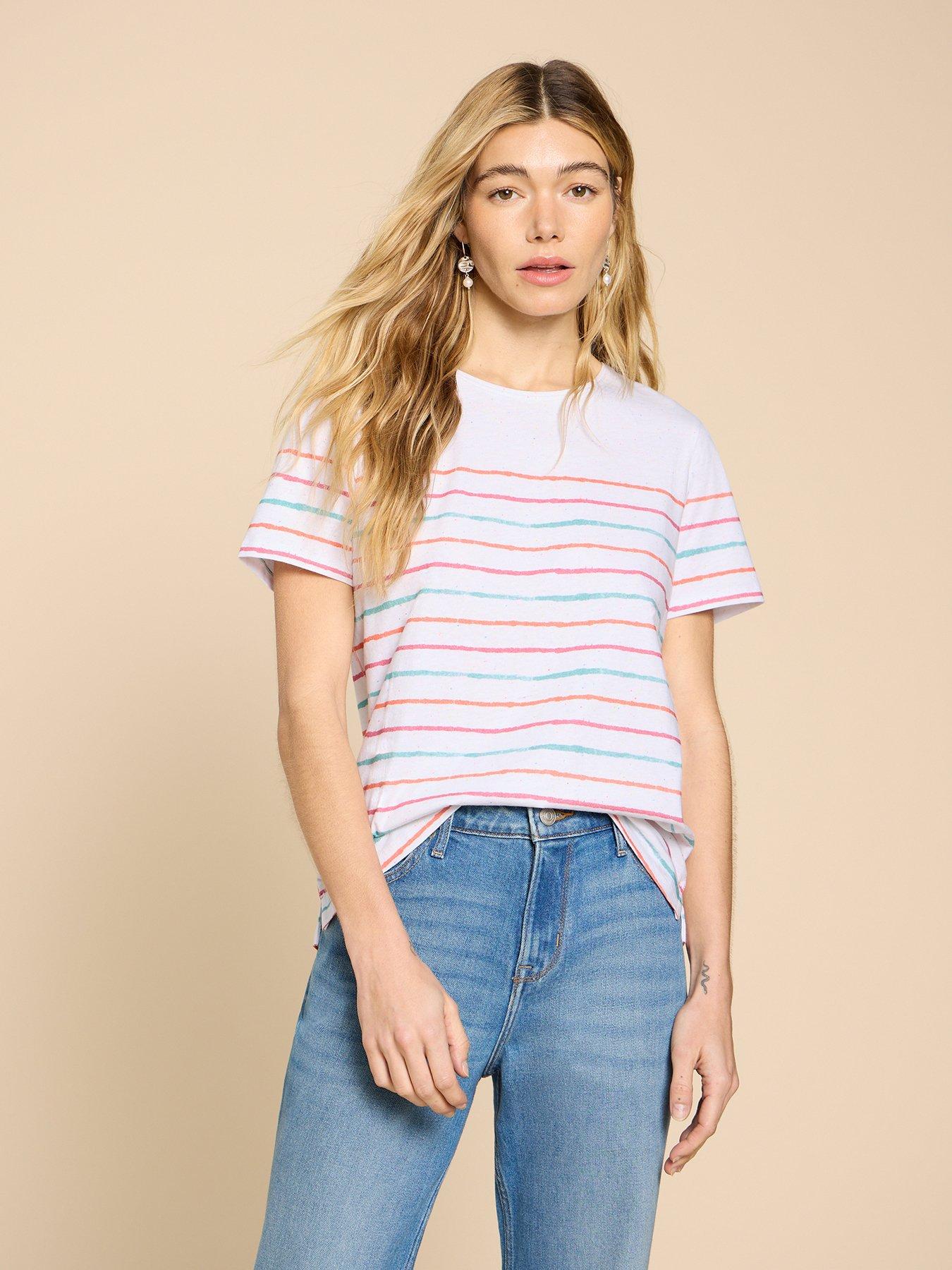 undefined Abbie Stripe Tee - Cream