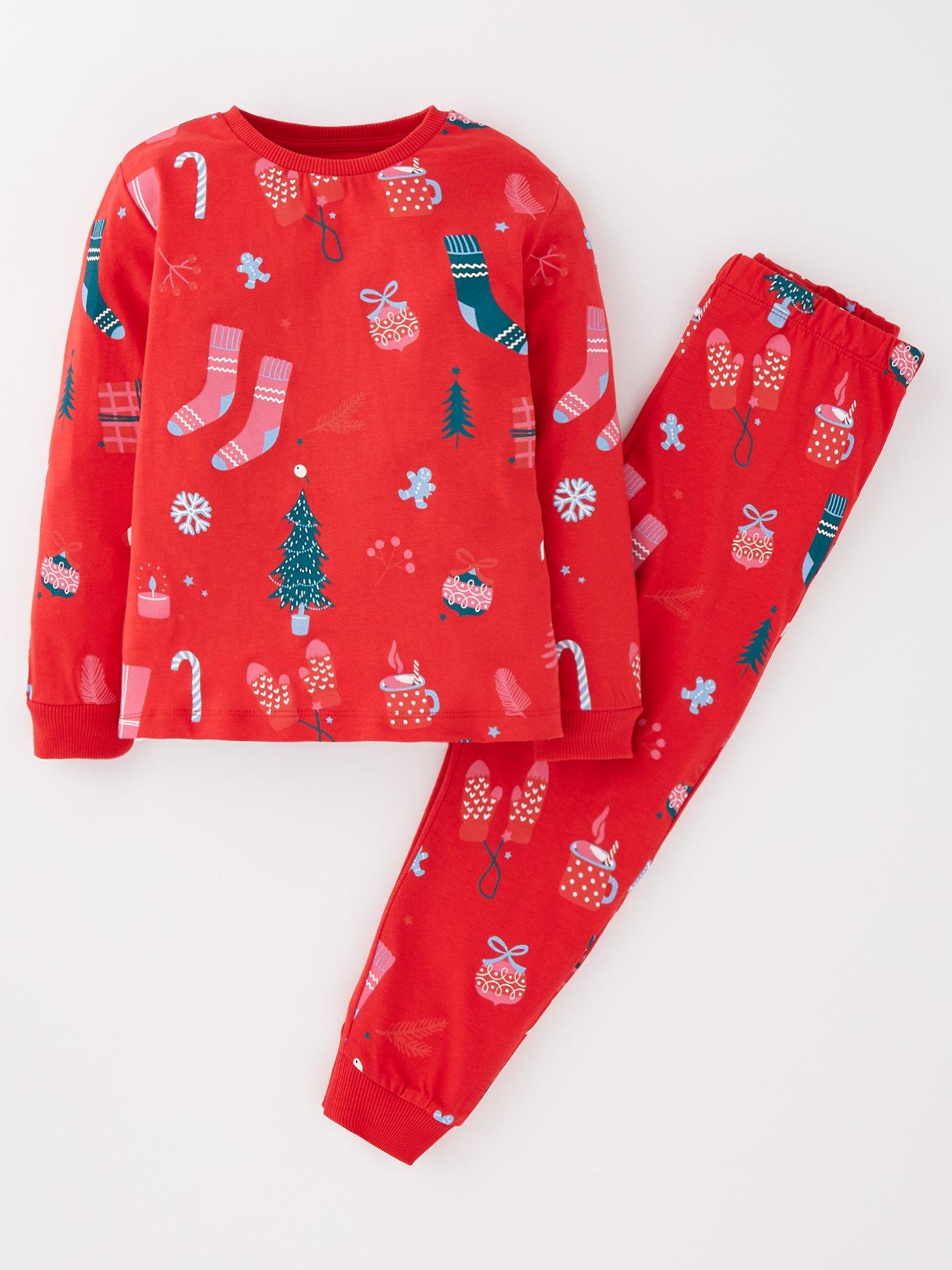 V by Very Girls Christmas Sibling Pyjama Very