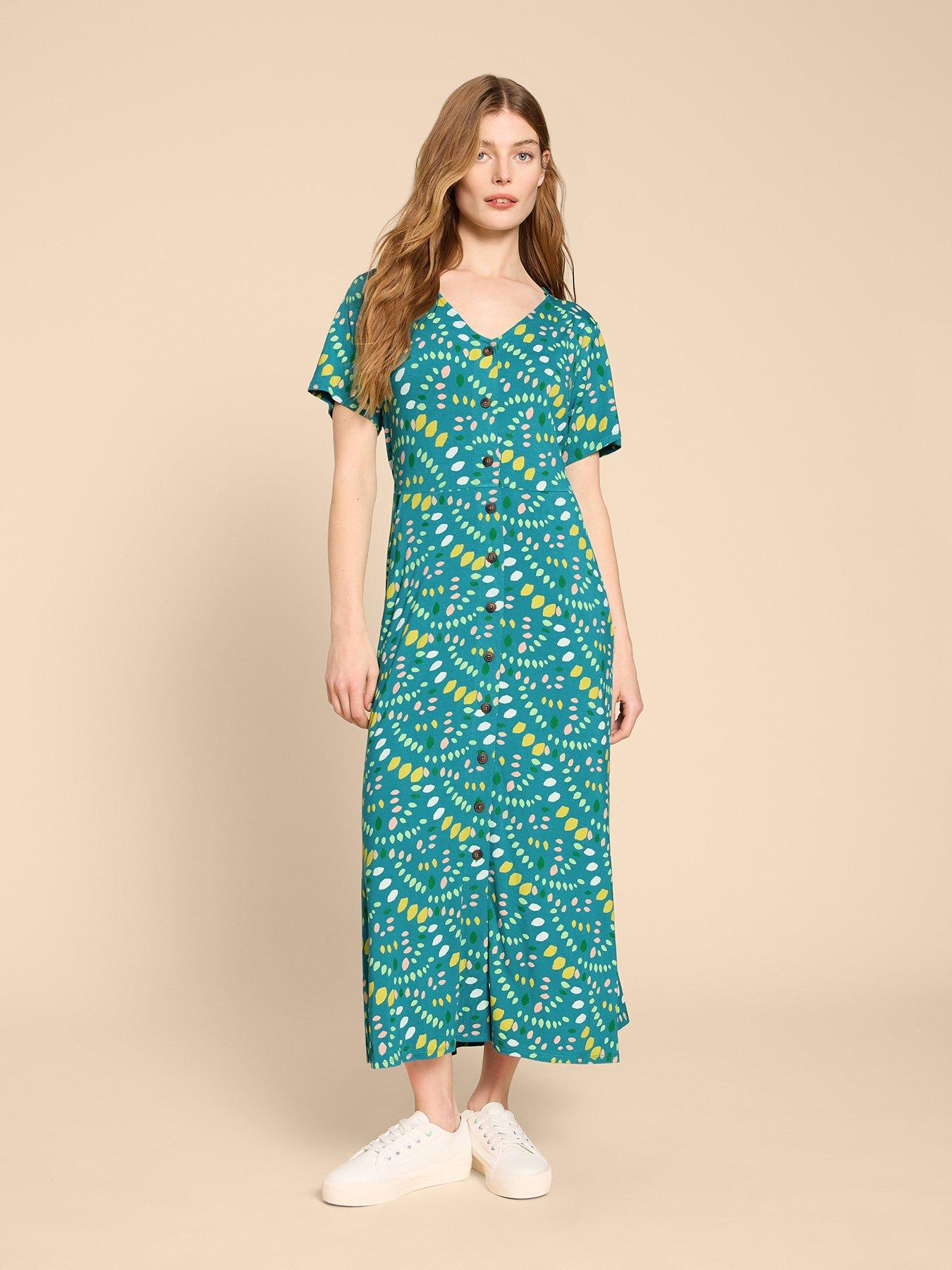 White Stuff Petite Amelia Jersey Dress Green Very