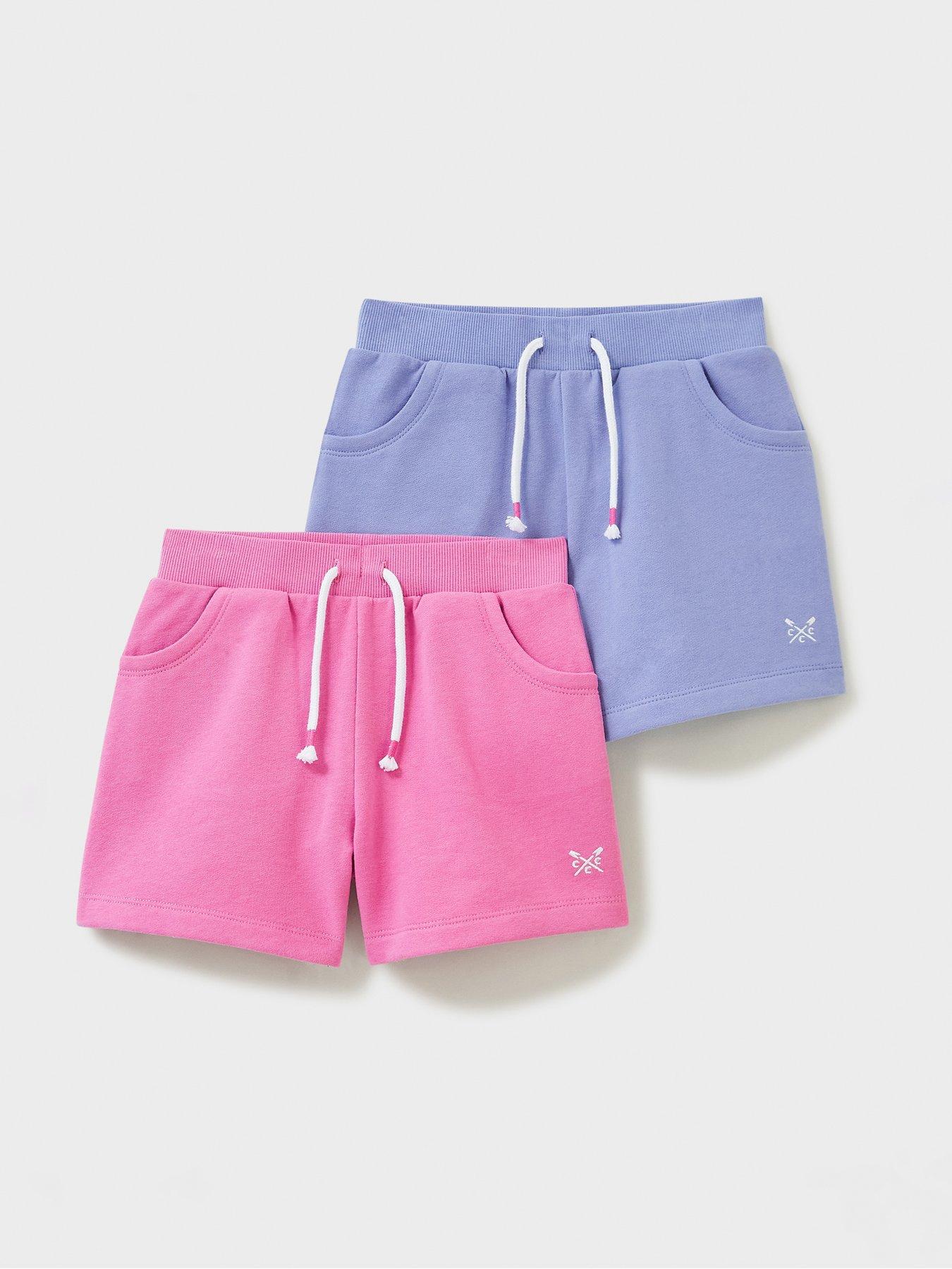 crew-clothing-girls-2-pack-jersey-shorts-pink