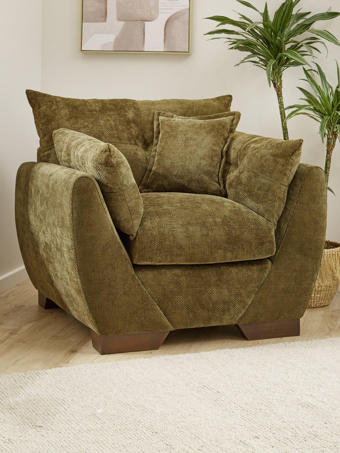 Product photograph of Very Home Palermo Fabric Armchair from very.co.uk