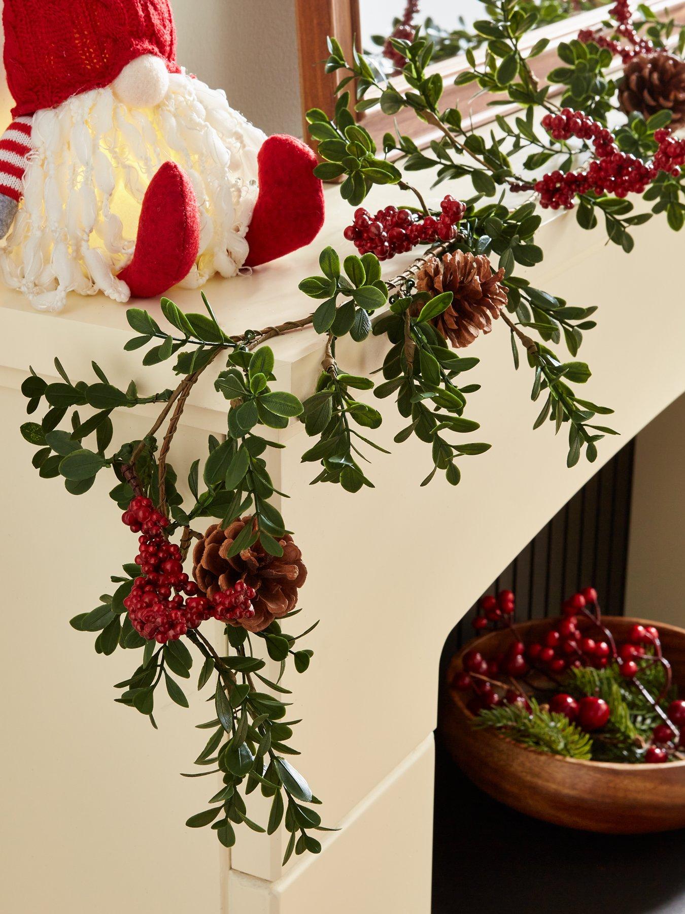 Product photograph of Festive Holly Garland from very.co.uk