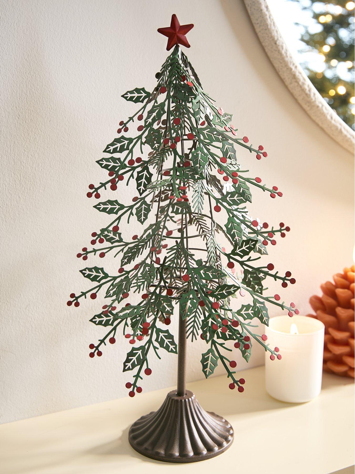 Product photograph of Festive 40 Cm Metal Berry Christmas Tree from very.co.uk