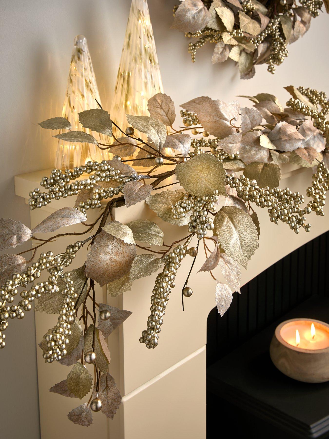 Product photograph of Festive Gold And Silver Christmas Garland from very.co.uk