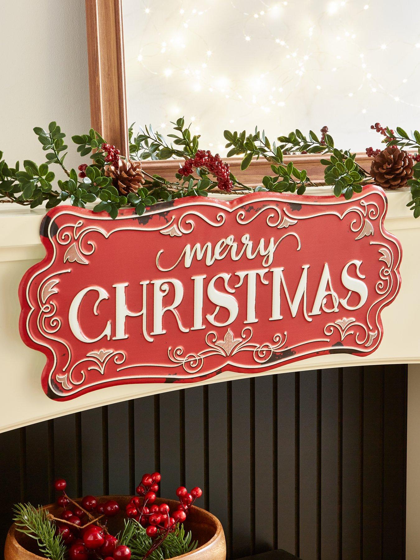 Product photograph of Festive Merry Christmas Room Sign from very.co.uk