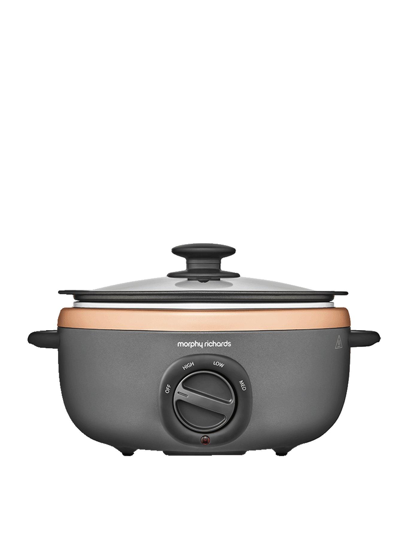 Product photograph of Morphy Richards Sear And Stew Rose Gold Slow Cooker - 3 5l - Hob Proof Pot from very.co.uk