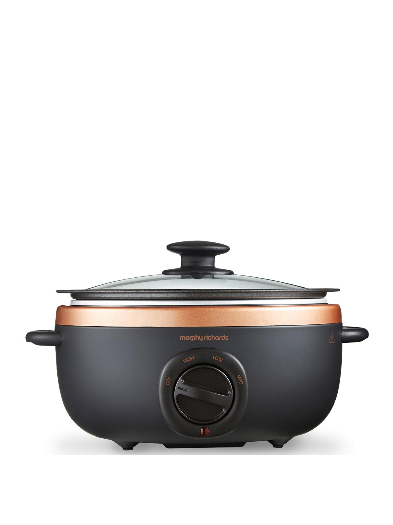 Product photograph of Morphy Richards Sear And Stew Rose Gold Slow Cooker - 3 5l - Hob Proof Pot from very.co.uk