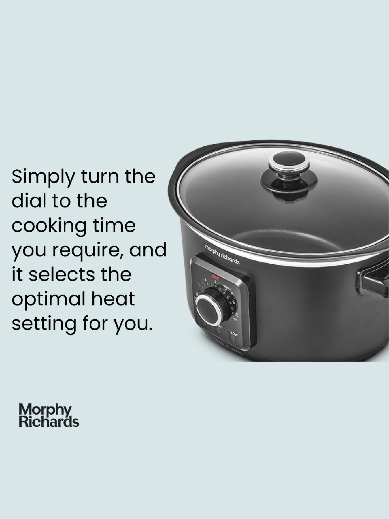 Morphy Richards Easy Time 3.5L Slow Cooker Black Keep Warm Function