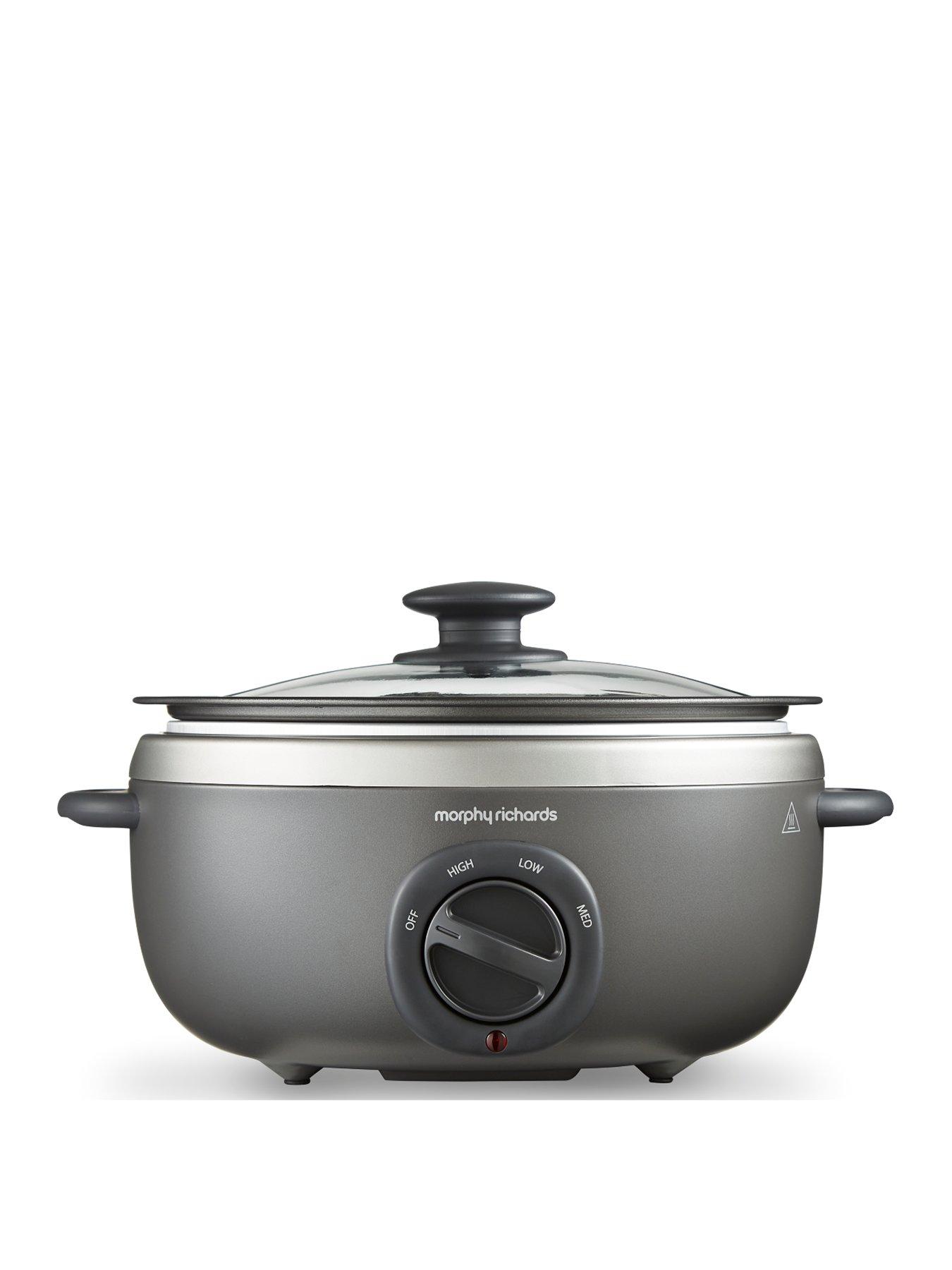 Morphy Richards 3.5L Sear and Stew Slow Cooker Titanium Oval