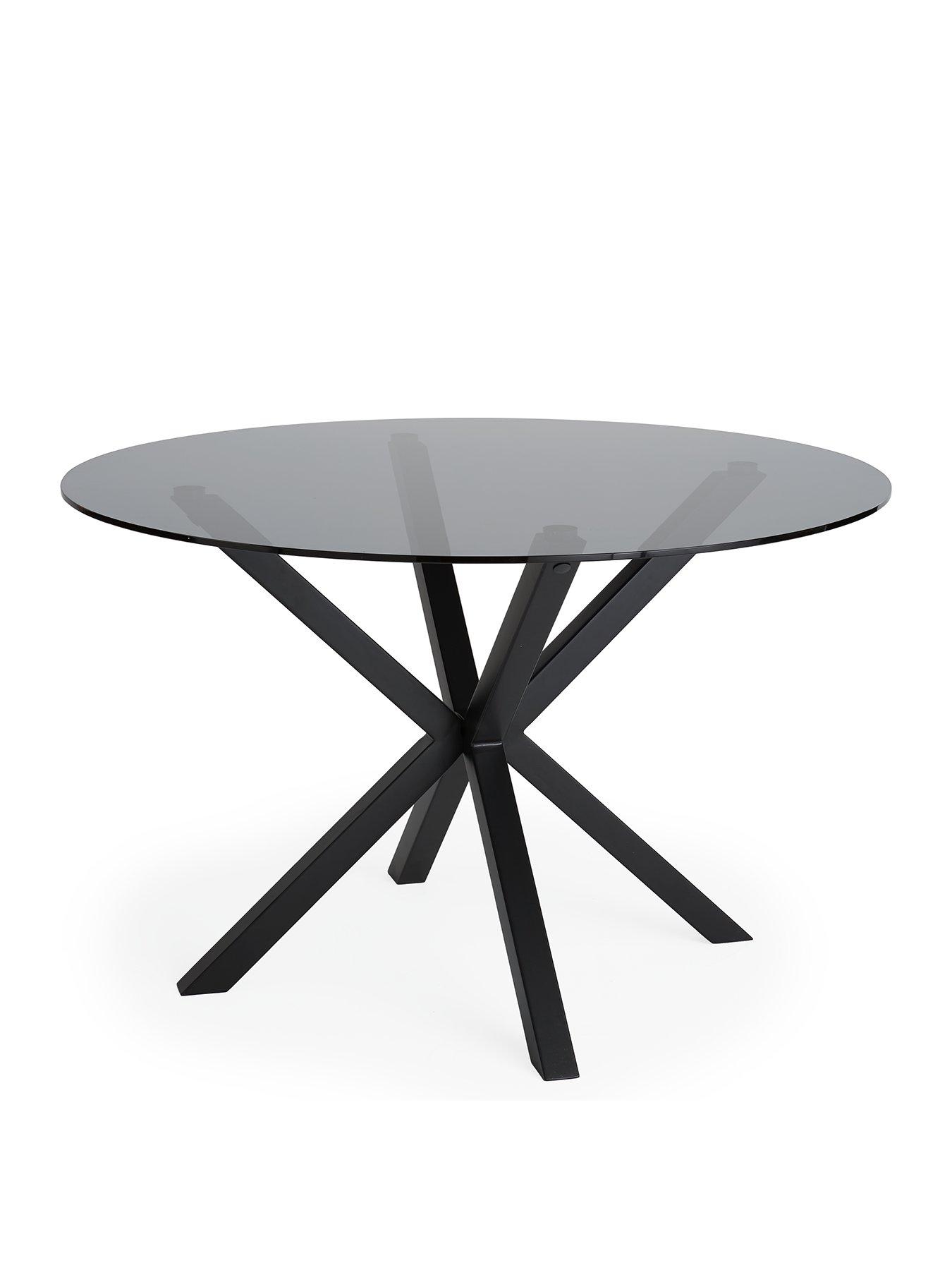 Image 3 of 6 of The Very Collection Chopstick 120 cm Round Dining Table + 4 Alisha Chairs - Black/Green