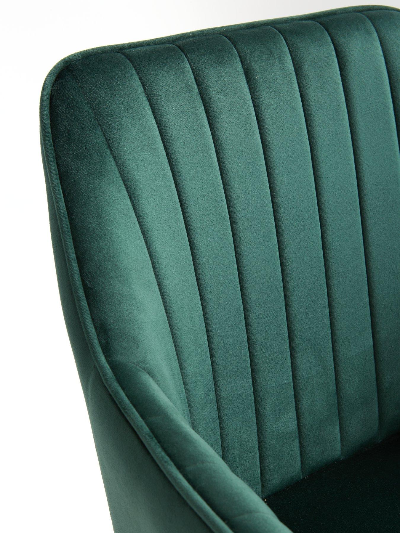 Image 5 of 6 of The Very Collection Chopstick 120 cm Round Dining Table + 4 Alisha Chairs - Black/Green