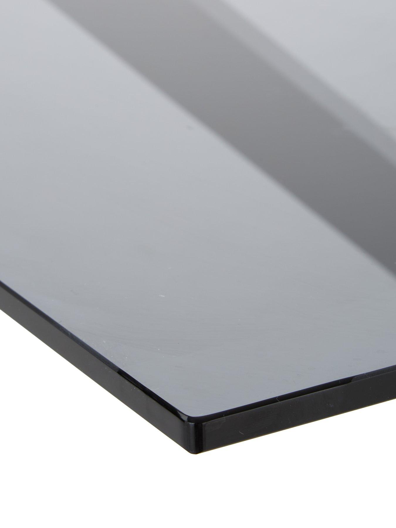 Image 6 of 6 of The Very Collection Chopstick 130 cm Rectangular Glass Top Dining Table + 4 Alisha&nbsp;Chairs - Black/Natural