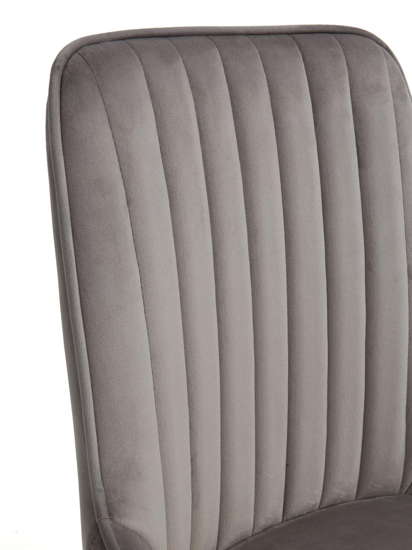 Image 5 of 6 of Very Home Chopstick 120 cm Round Dining Table +&nbsp;4 Alisha Chairs - Chrome/Grey