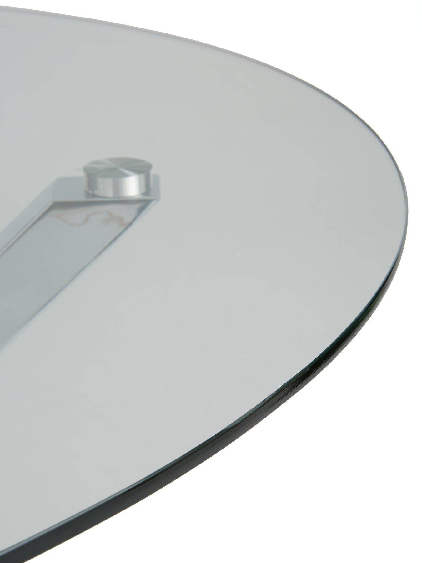 Image 6 of 6 of Very Home Chopstick 120 cm Round Dining Table plus 4 Alisha Chairs - Chrome/Grey