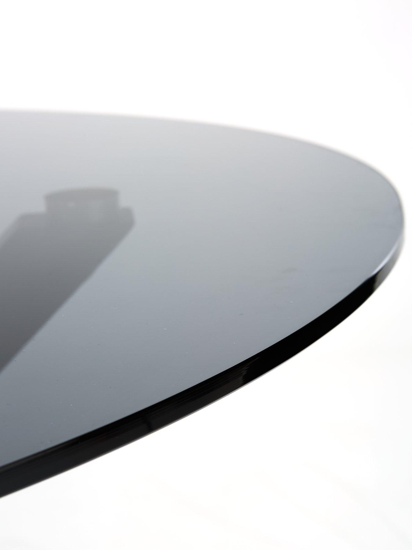 Image 6 of 6 of The Very Collection Chopstick&nbsp;120 cm Round Dining Table + 4 Alisha Boucle Chairs - Black/Cream