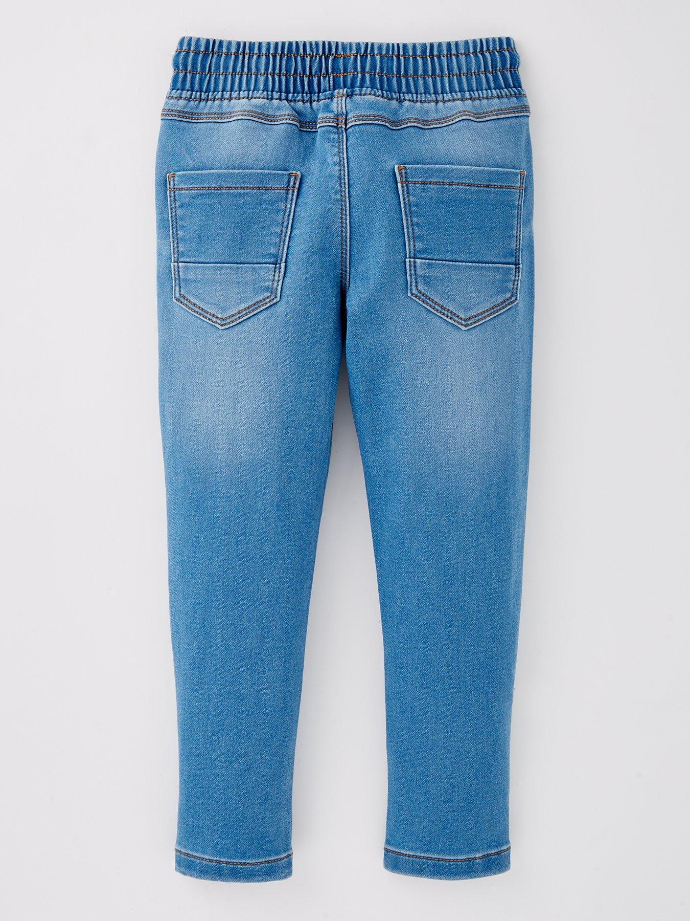 Mini V by Very Boys Knitted Jogger Jean Light Blue Very
