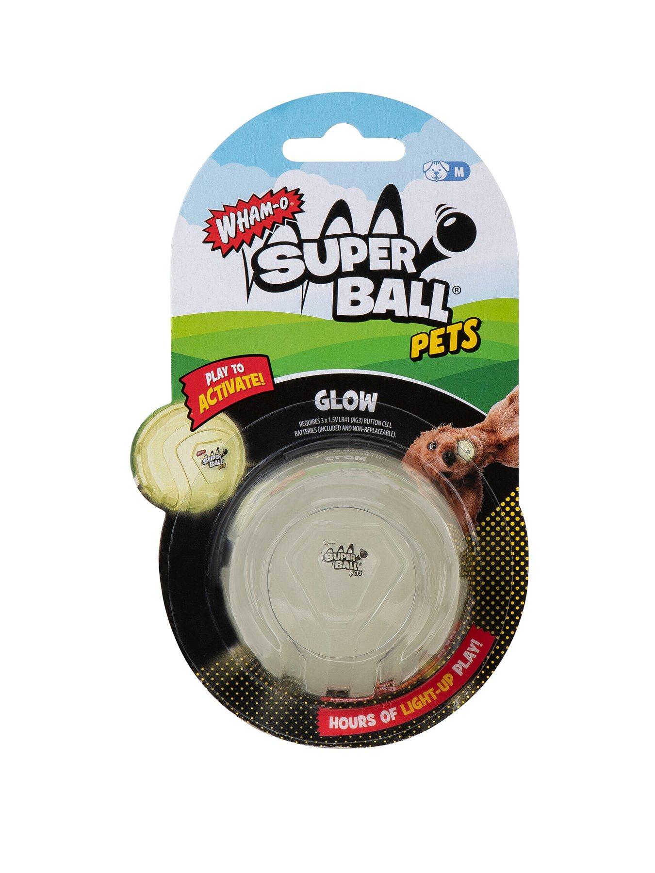 Image 1 of 4 of Wham-O Pets SuperBall Bounce Glow Light - 2.5-Inch Light-Up Dog Ball with Encased LED Light and Durable BPA Free Rubber