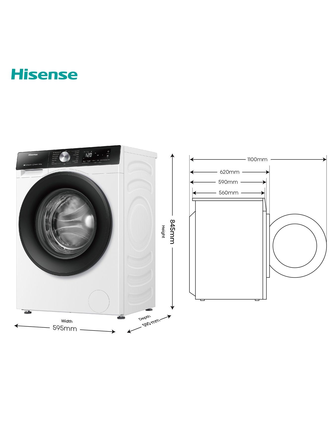Image 7 of 8 of Hisense 3S Series WD3S1043BW3 10.5kg Load,&nbsp;1400 Spin Steam Washing Machine - White - A Rated