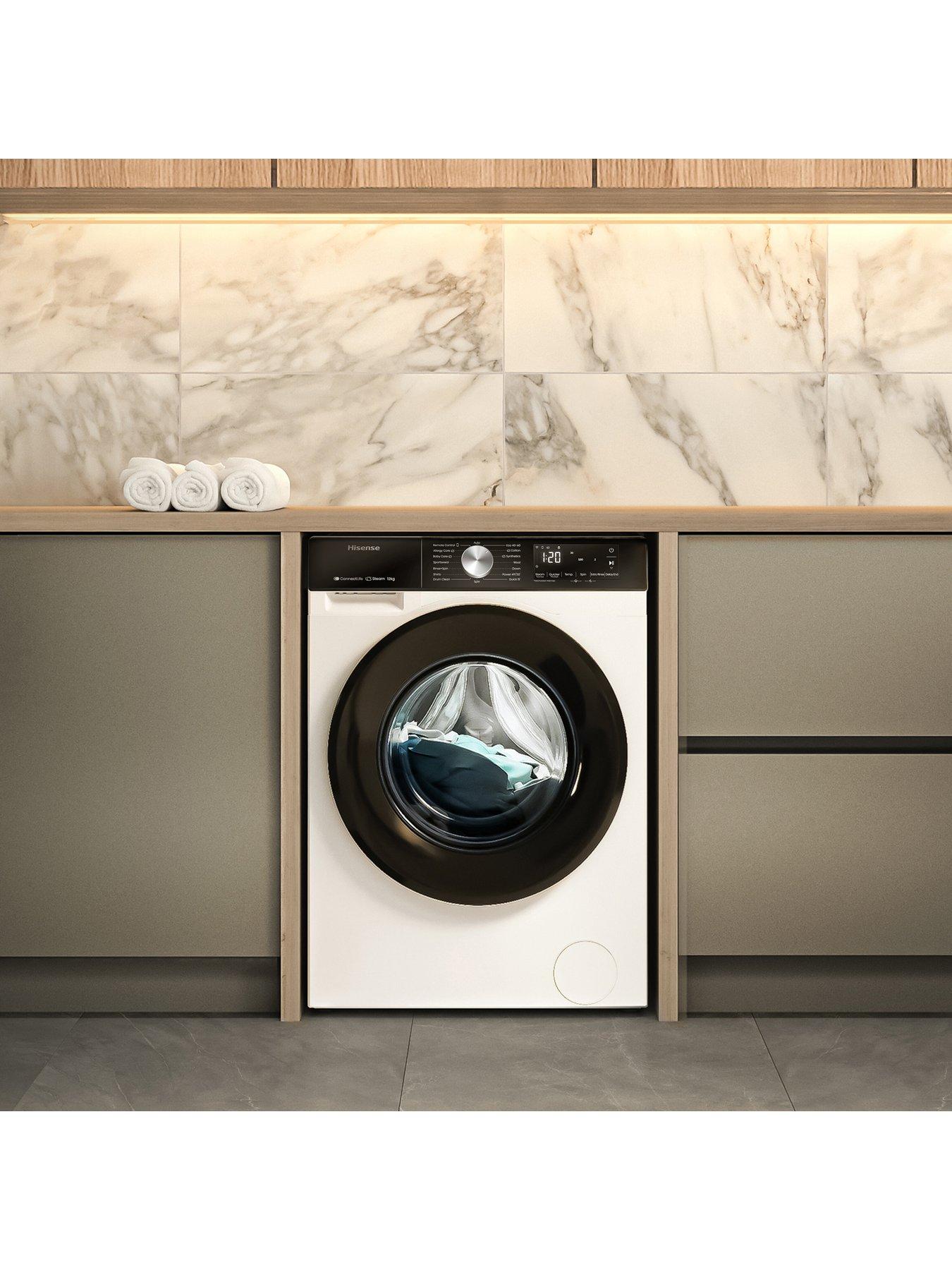 Image 2 of 8 of Hisense 3S Series WF3S1243BW3&nbsp;12kg Load, 1400 Spin Steam Washing Machine - White - A Rated