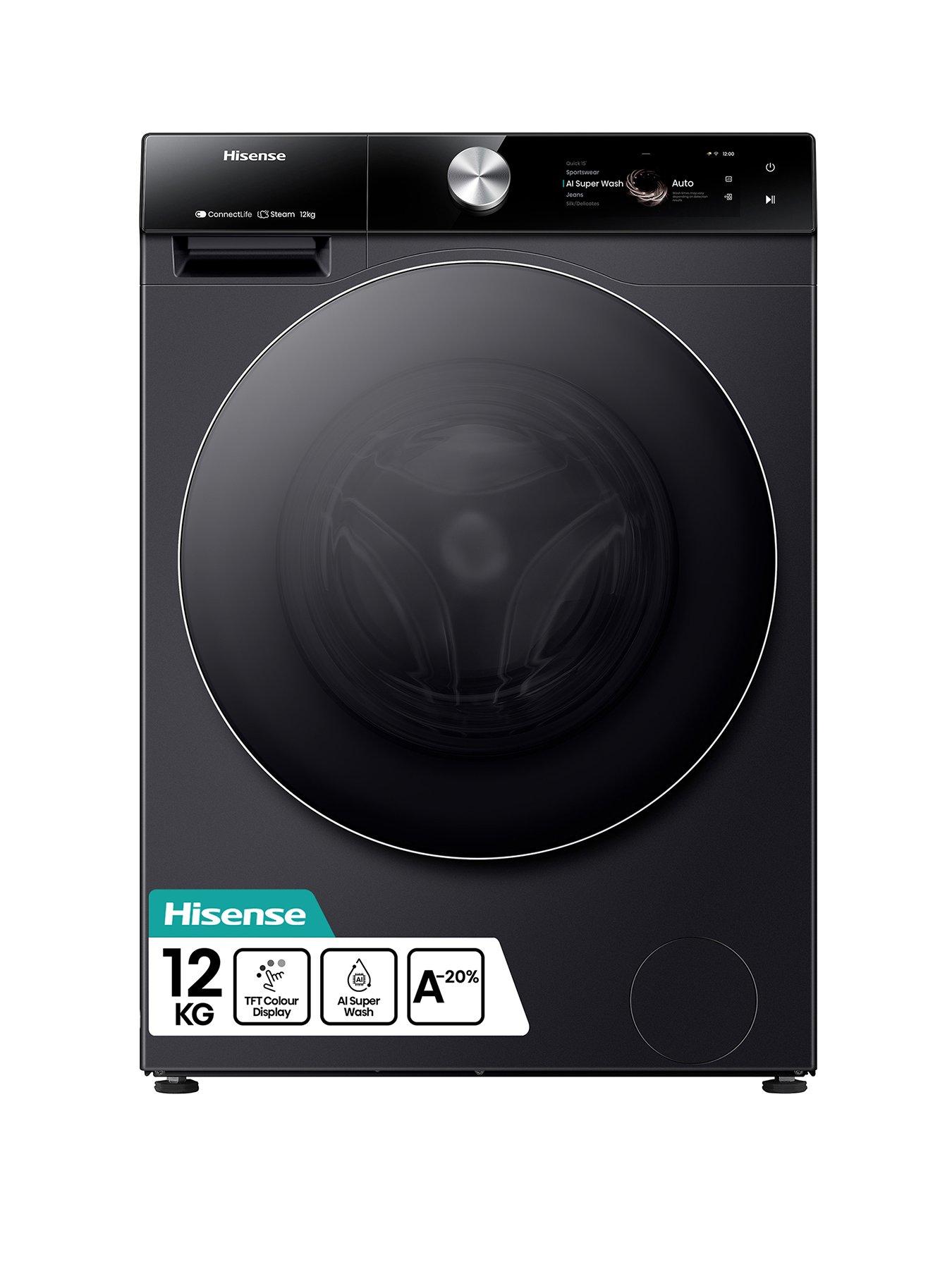 undefined 7S Series WF7S1247BB 12kg Load, 1400 Spin, AI Washing Machine with Touch Control - Black - A Rated