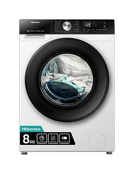 Hisense 3S Series Wf3S8043Bw 8Kg 1400 Spin, Steam Washing Machine - White - A Rated