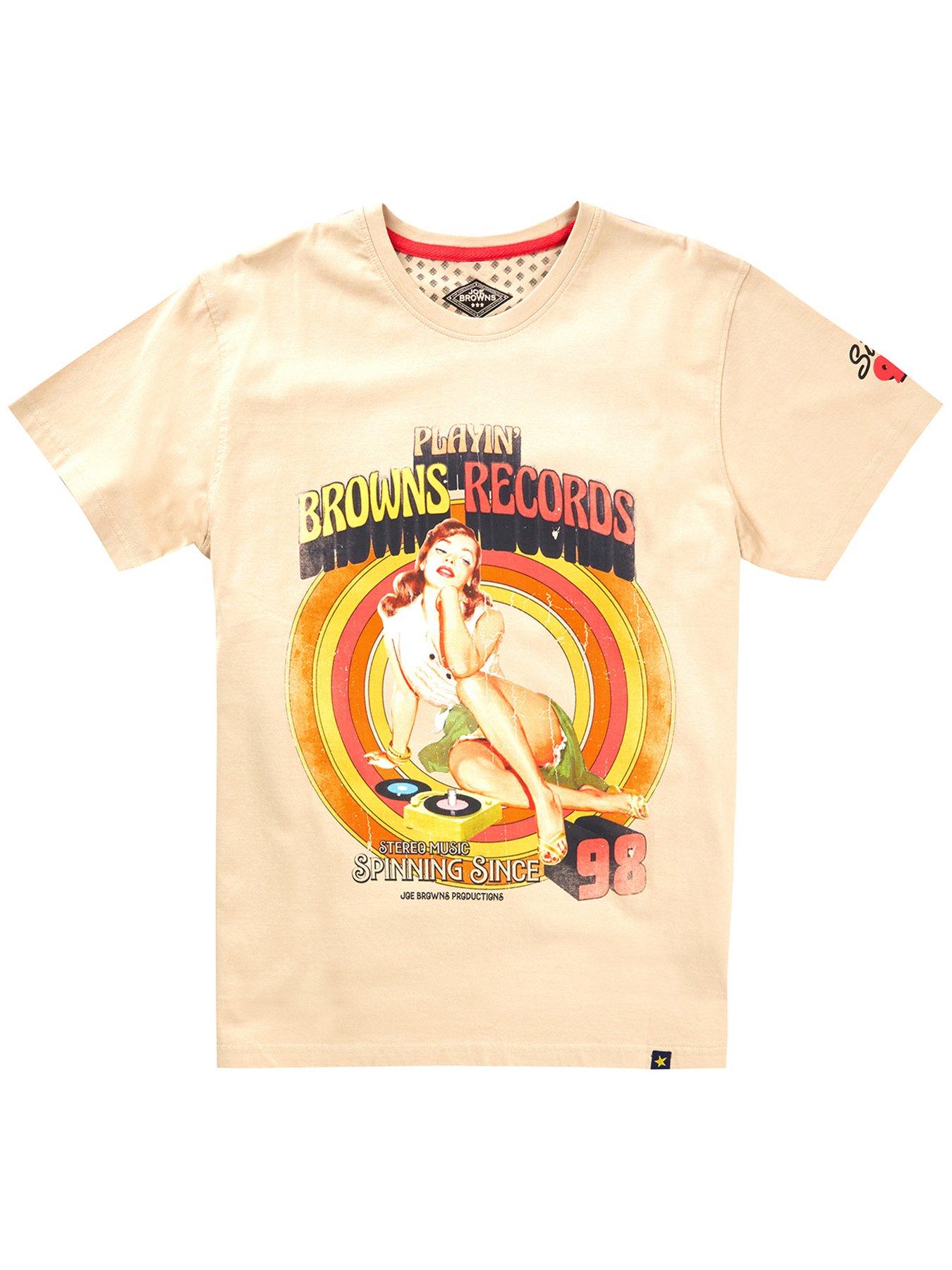 Joe Browns Vintage Pin Up Vinyl Graphic Tshirt Beige Very.co.uk