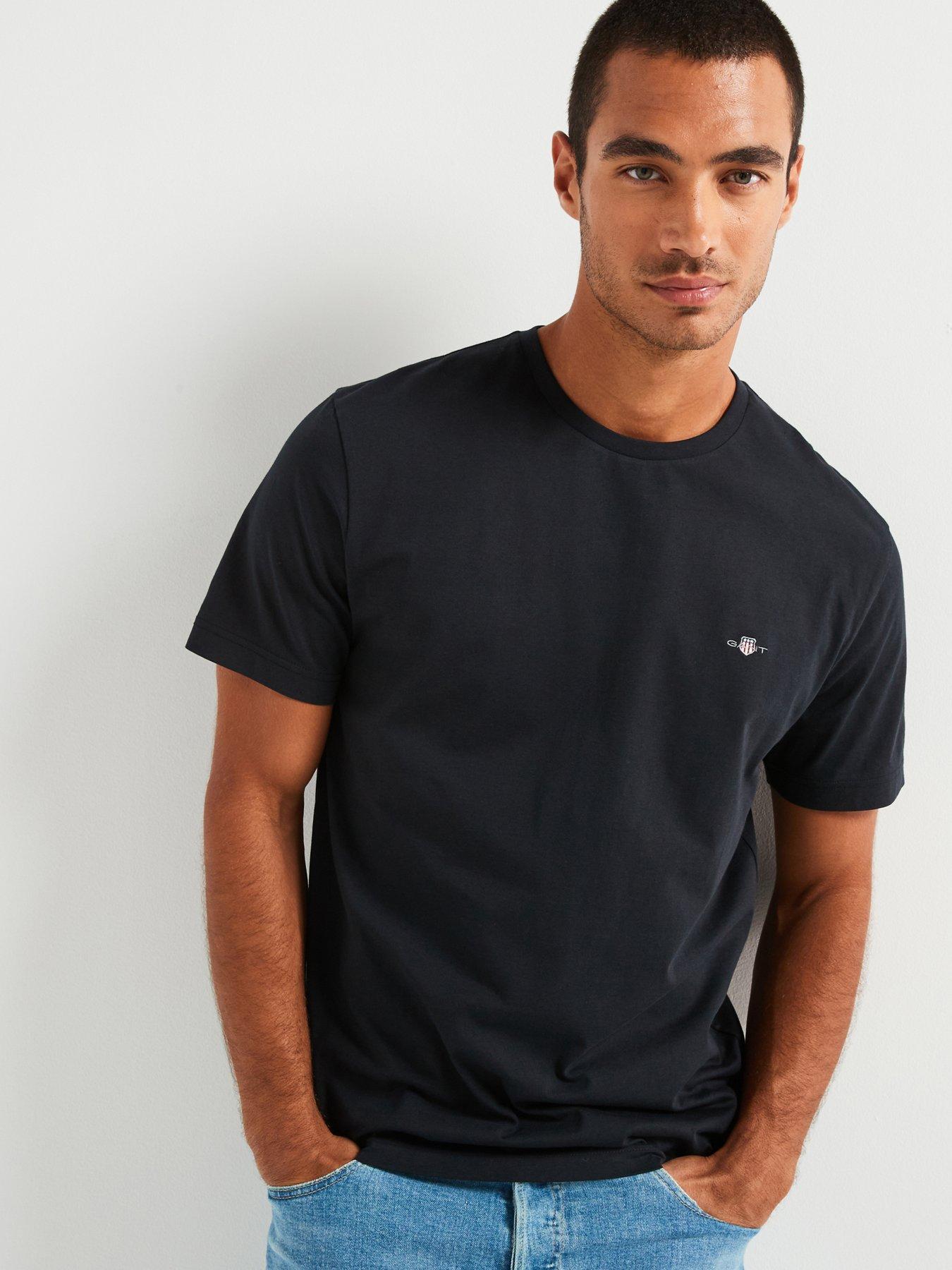 Image 1 of 5 of GANT Regular Fit Shield T-Shirt - Black