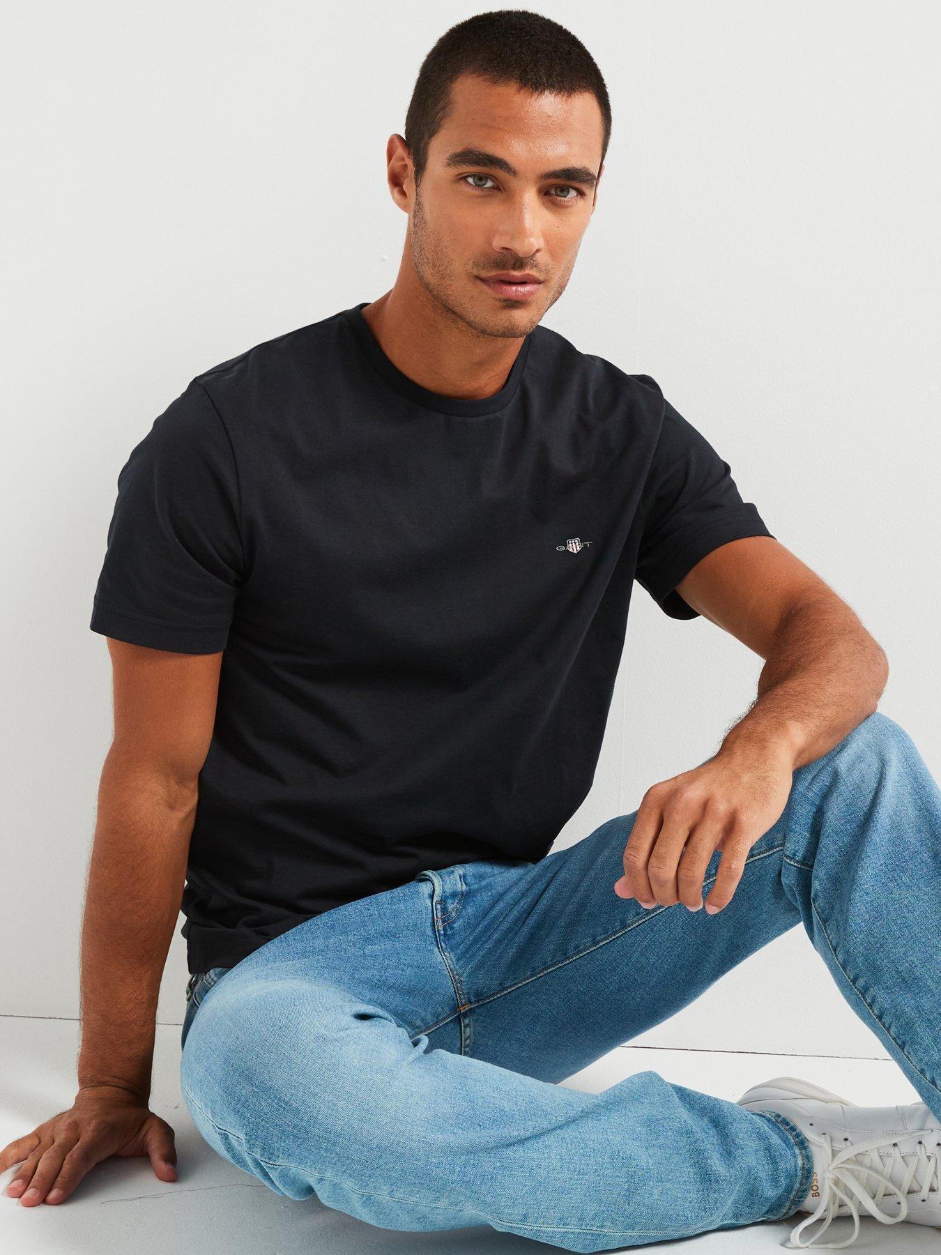 Image 5 of 5 of GANT Regular Fit Shield T-Shirt - Black
