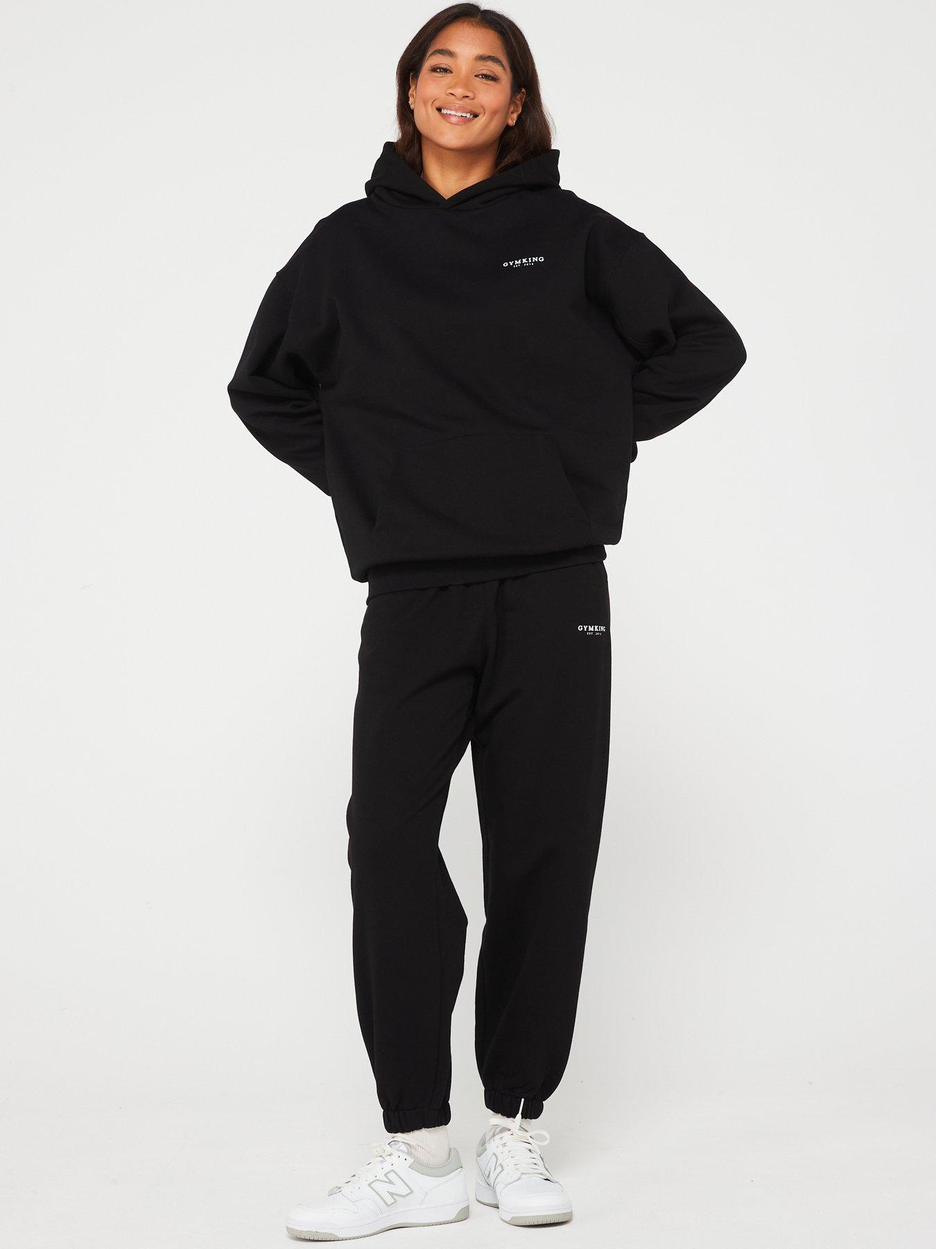 Gym King Womens Established Relaxed Fit Hood - Black/White | Very.co.uk