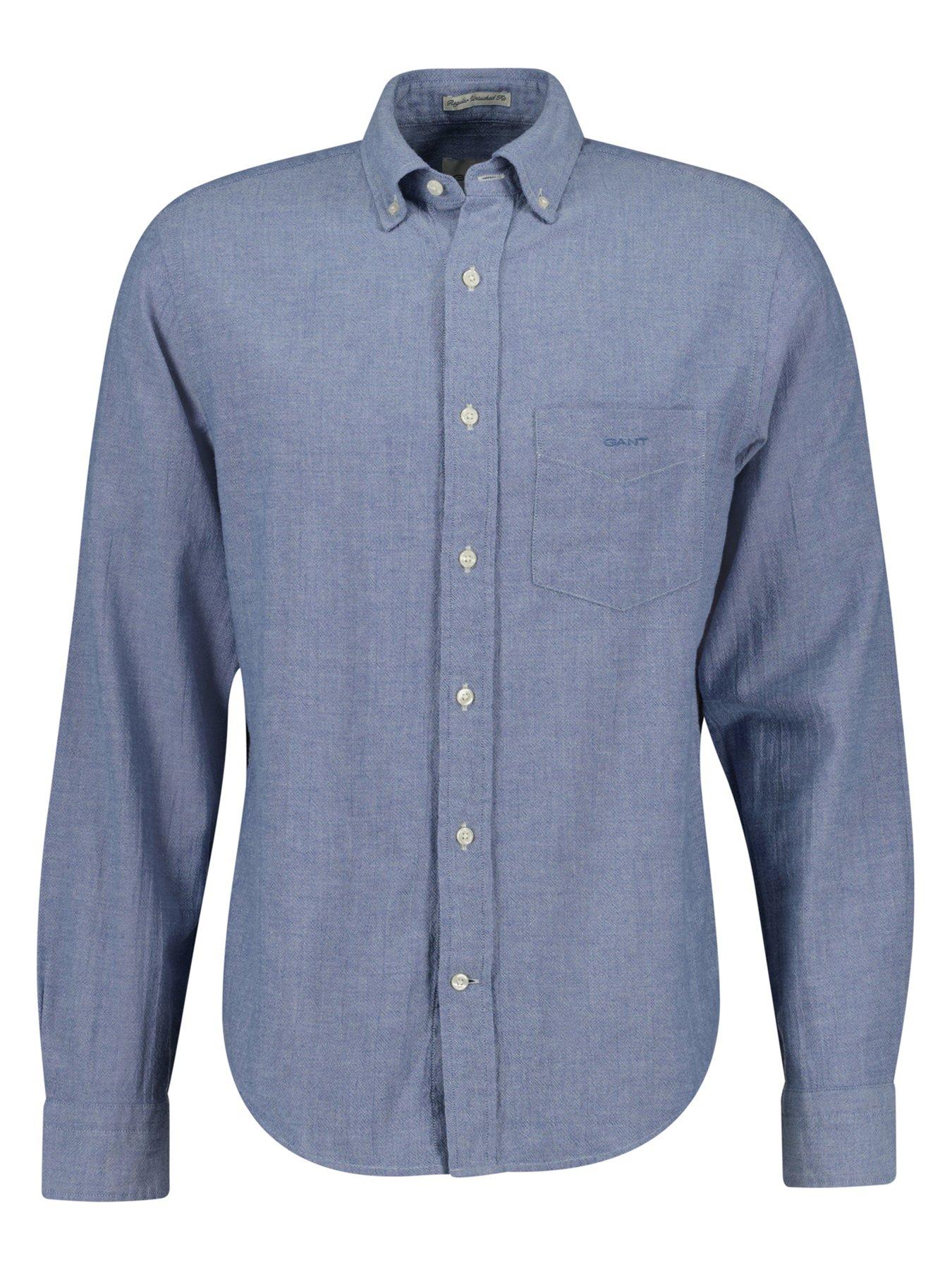 undefined Regular Fit Crepe Long Sleeve Shirt - Light Blue
