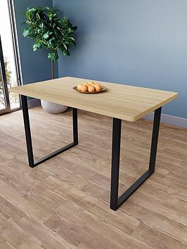 Product photograph of Vida Designs Munich 4 Seater Dining Table With U Shape Legs from very.co.uk