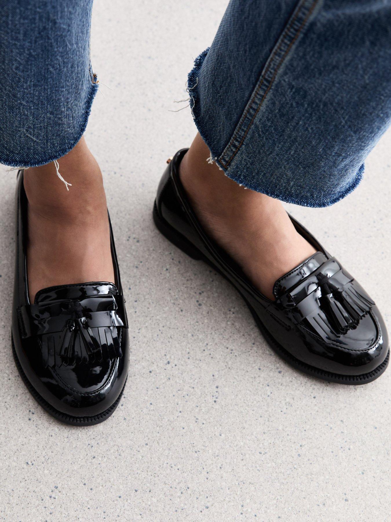 New look patent loafers online