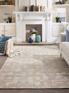 Product photograph of Laurence Llewelyn-bowen Avanti Natural Rug from very.co.uk
