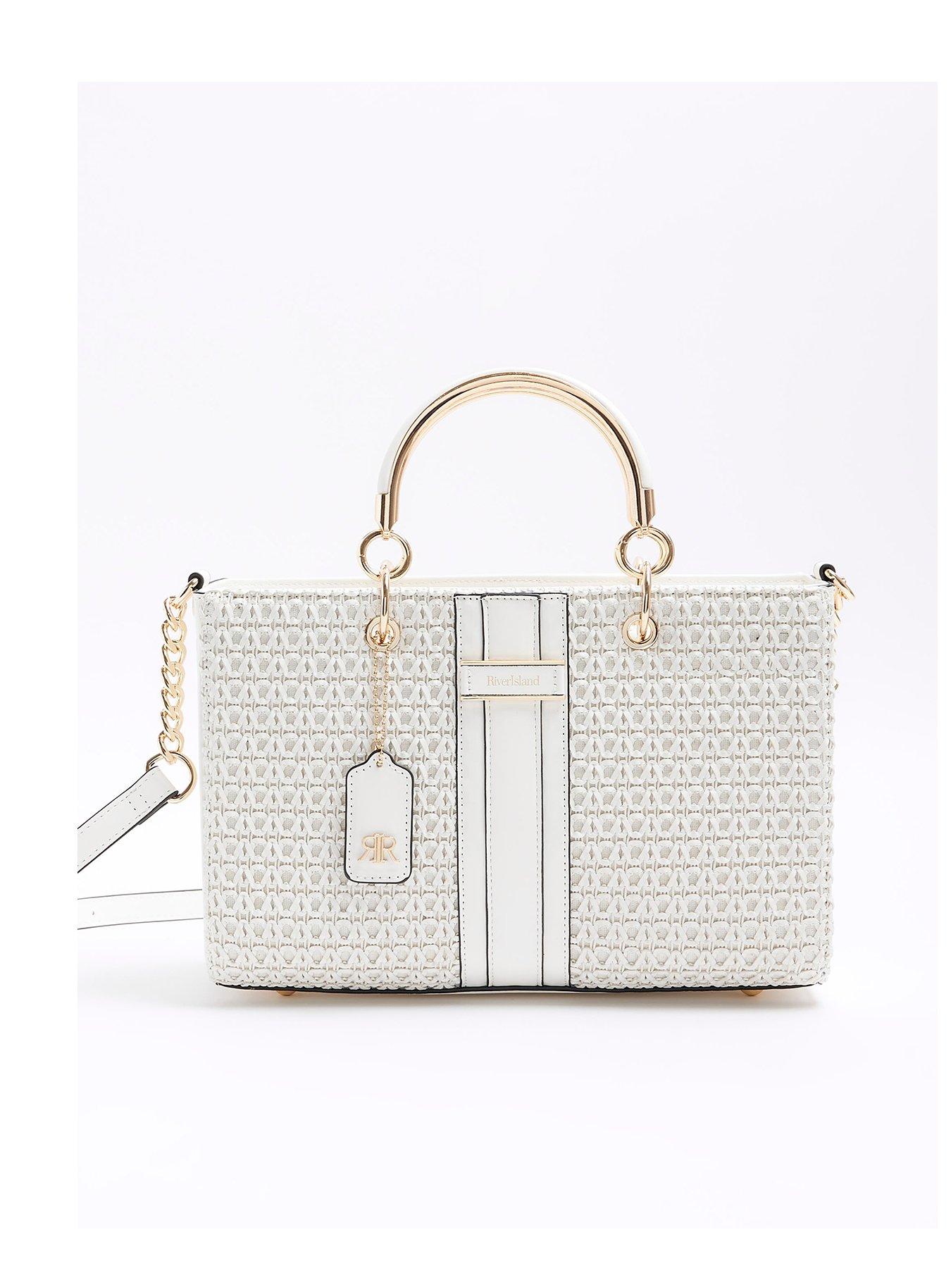 Weave Panel Tote White