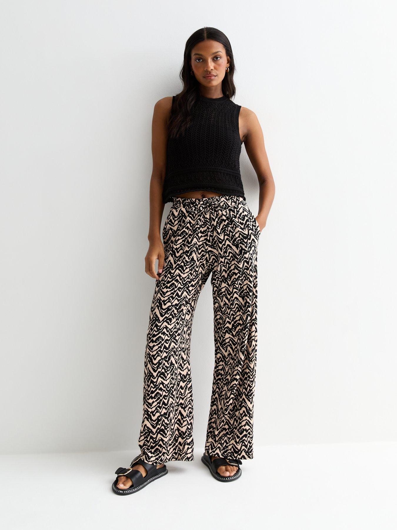 New look patterned trousers hotsell