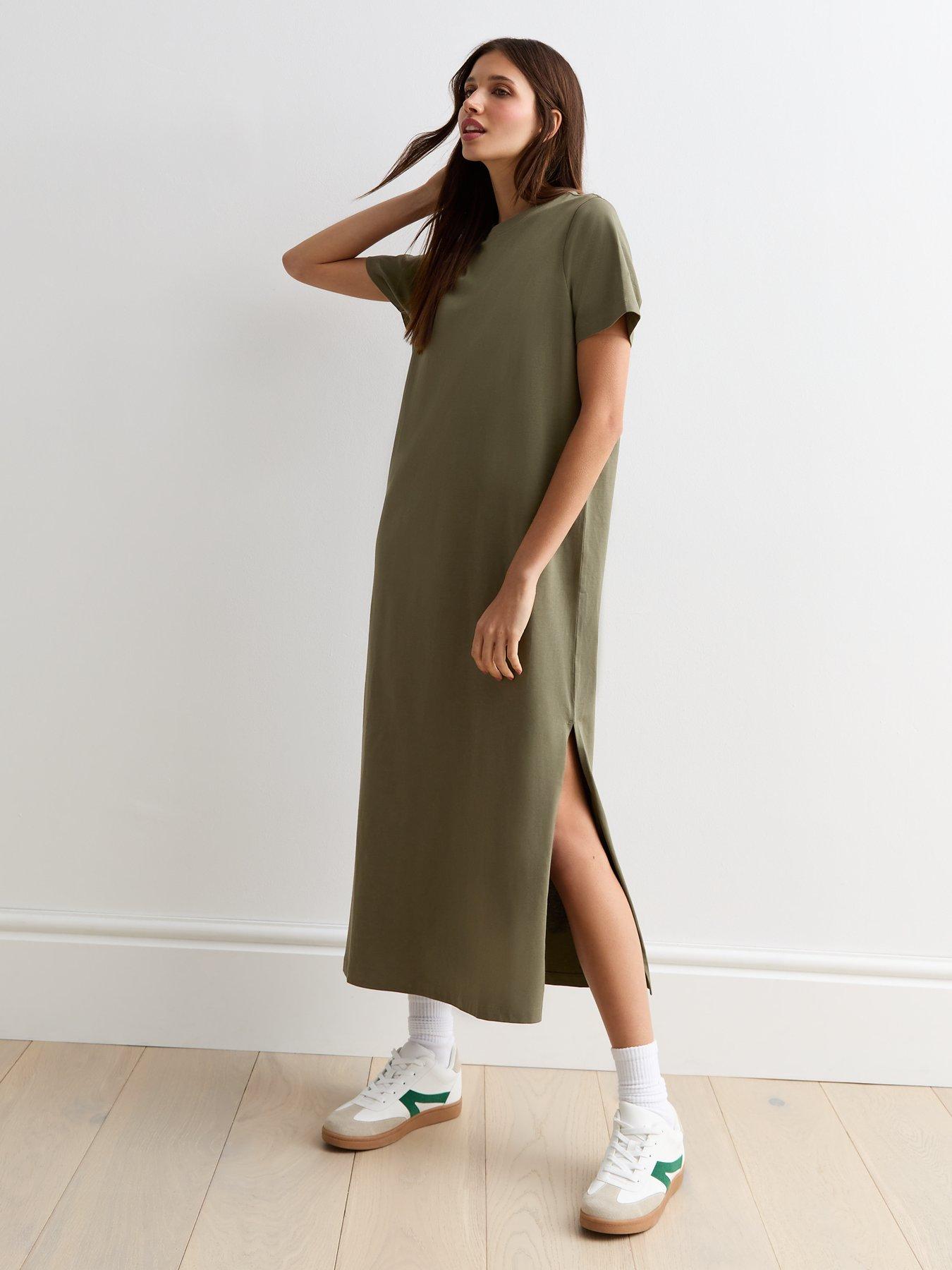 Brown t shirt dress online