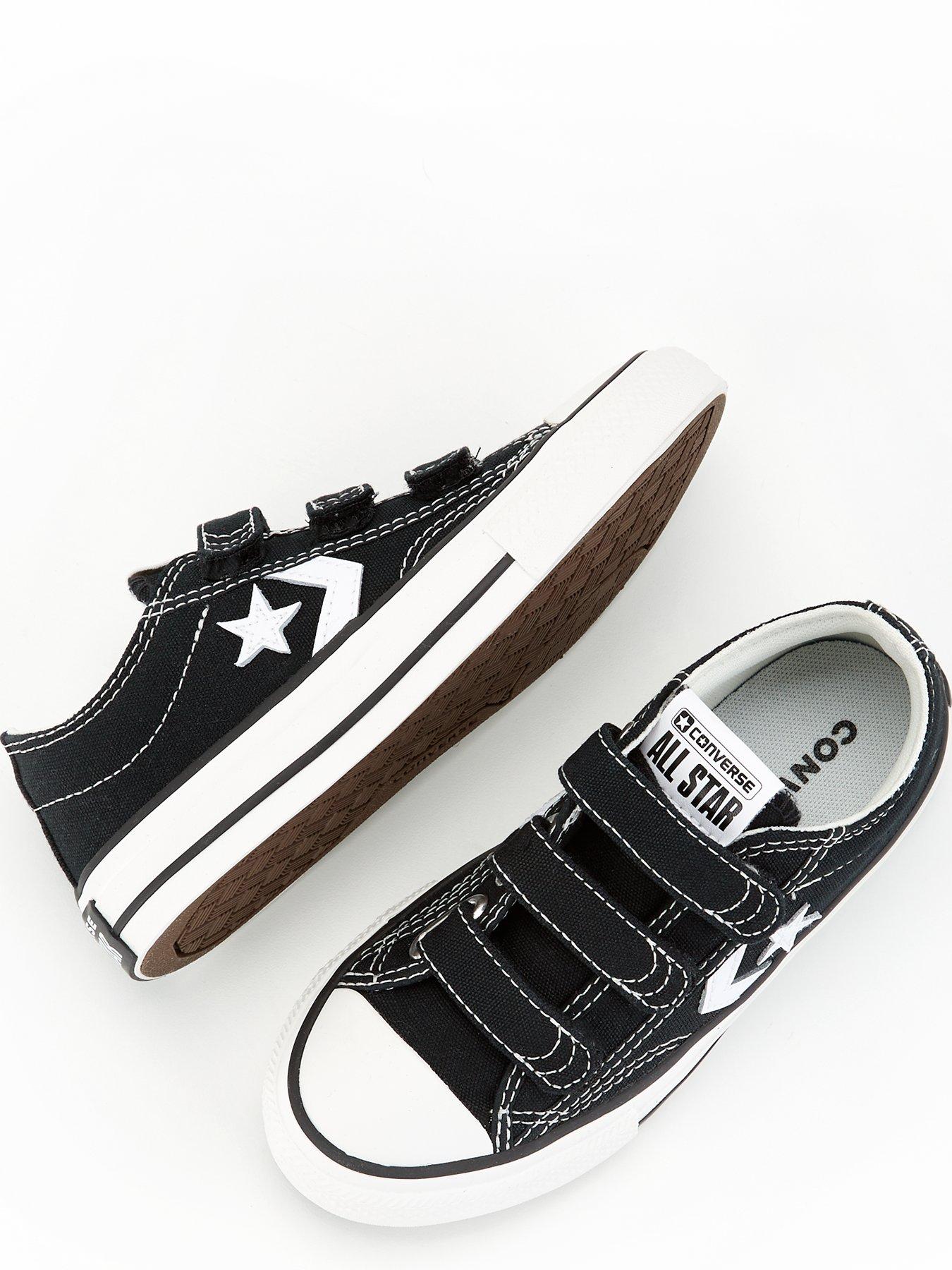 Converse Kids Star Player 76 Ox Trainers Black white Very