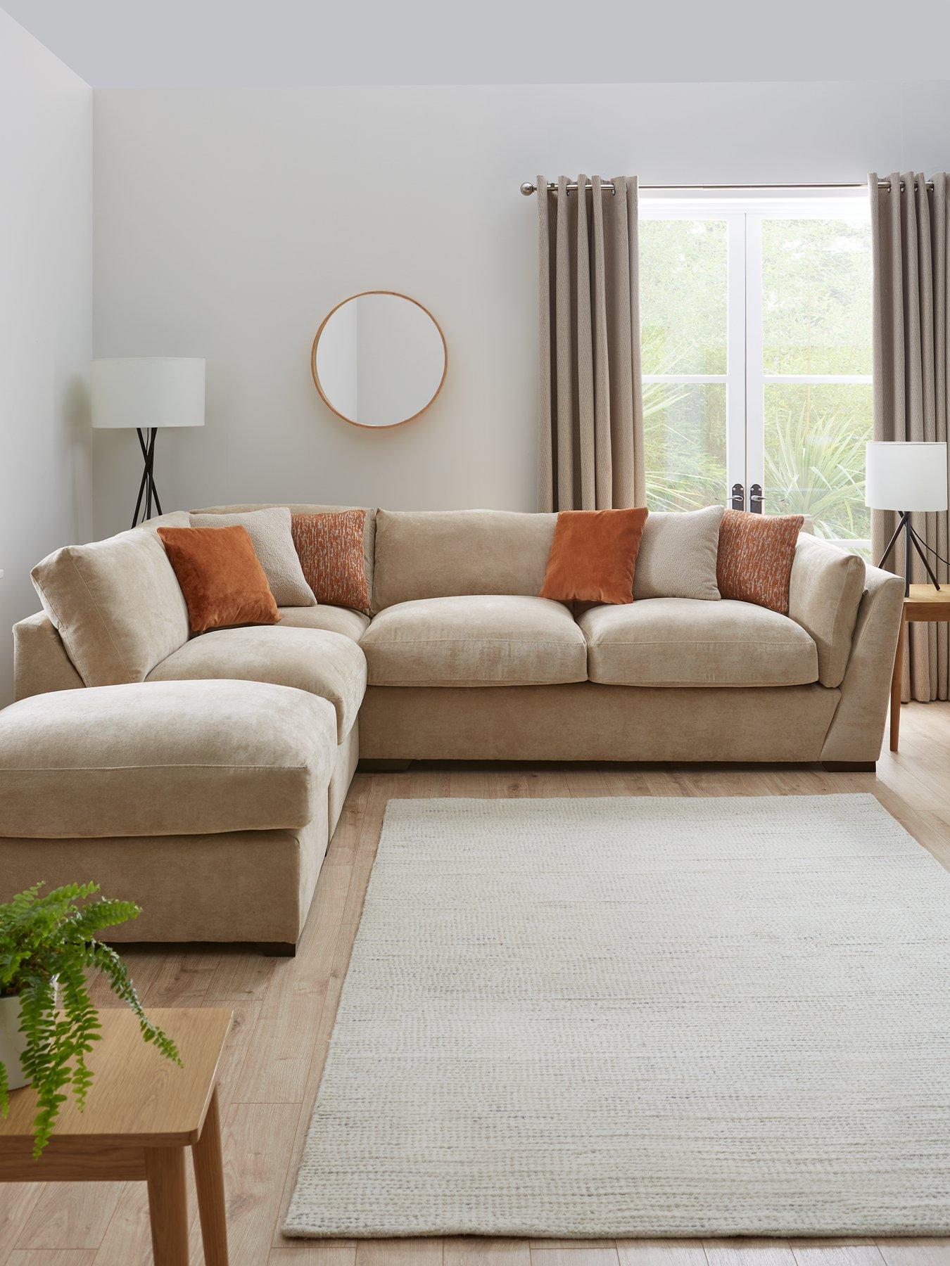 Very Home Lexington Left Hand Corner Chaise with Footstool - Made to Order in the UK