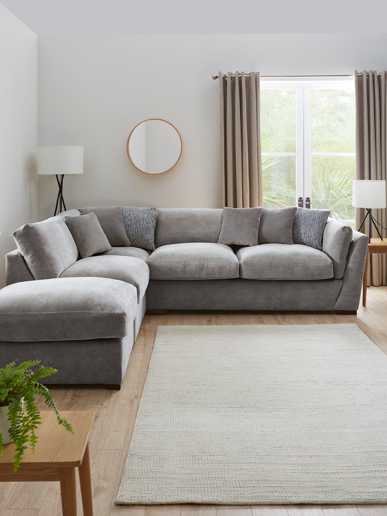 Very Home Lexington Left Hand Corner Chaise with Footstool - Made to Order in the UK