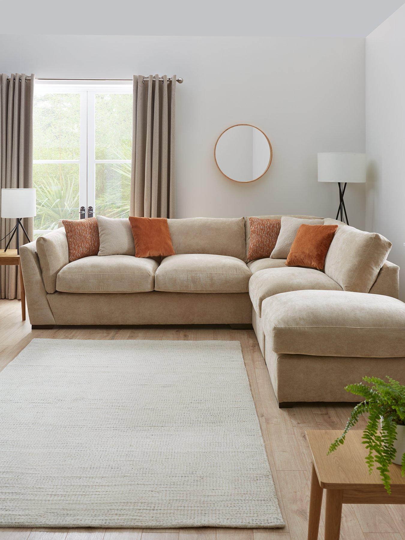 Very Home Lexington Right Hand Corner Chaise with Footstool - Made to Order in the UK