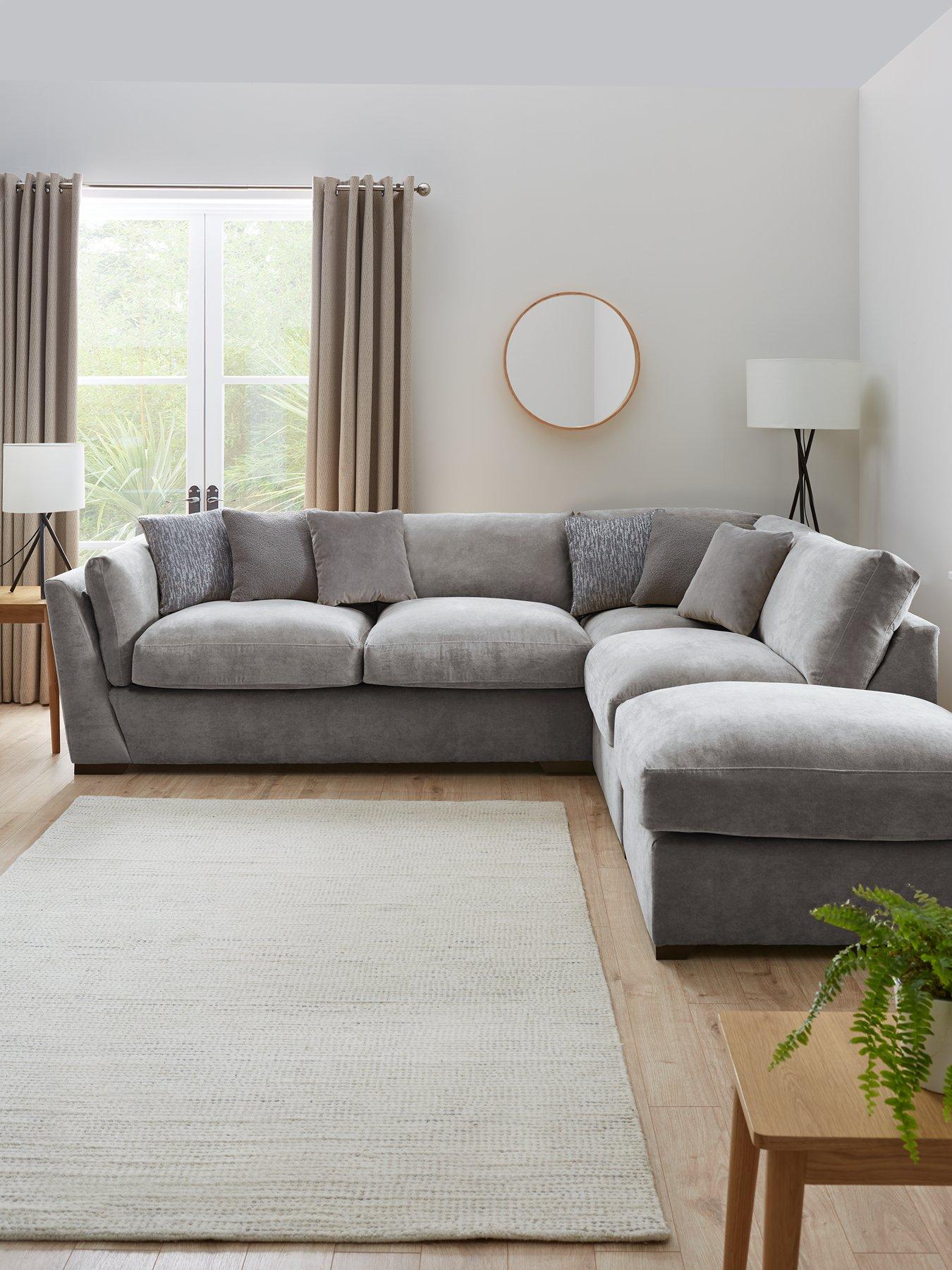 Very Home Lexington Right Hand Corner Chaise with Footstool - Made to Order in the UK