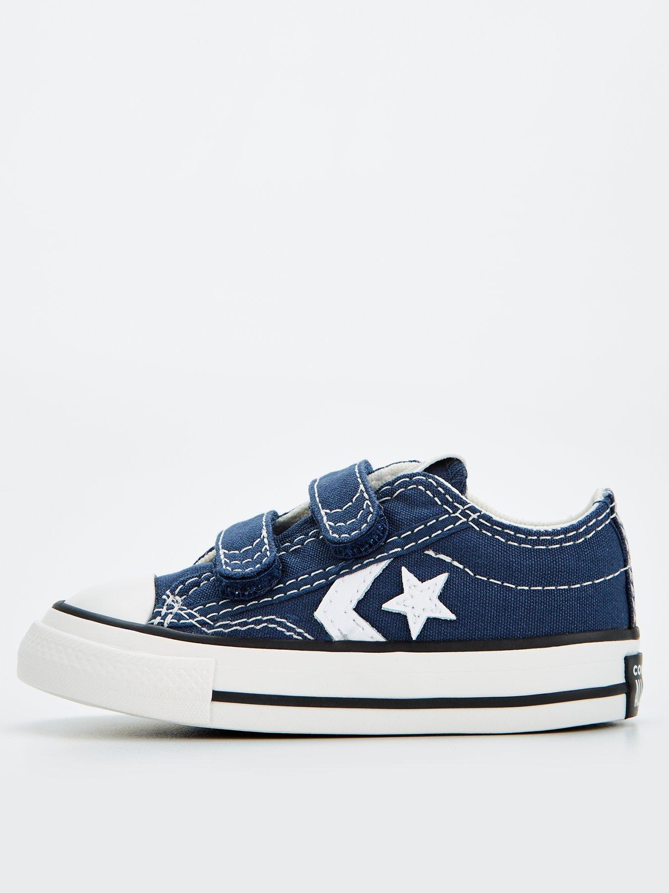 Converse Infant Star Player 76 Ox Trainers - Navy/white, Navy/White, Size 4 Younger