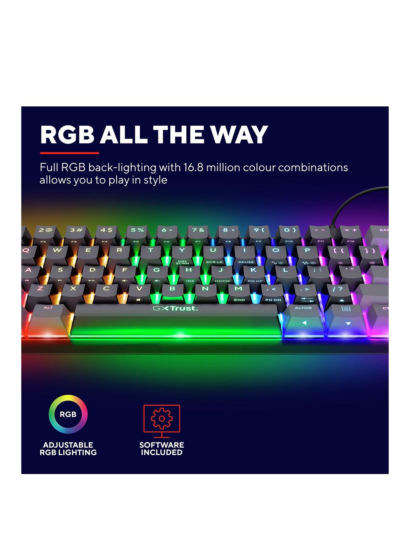 Image 3 of 6 of Trust GXT867 Acira 60% Mini Mechanical Gaming Keyboard with Full RGB Illumination
