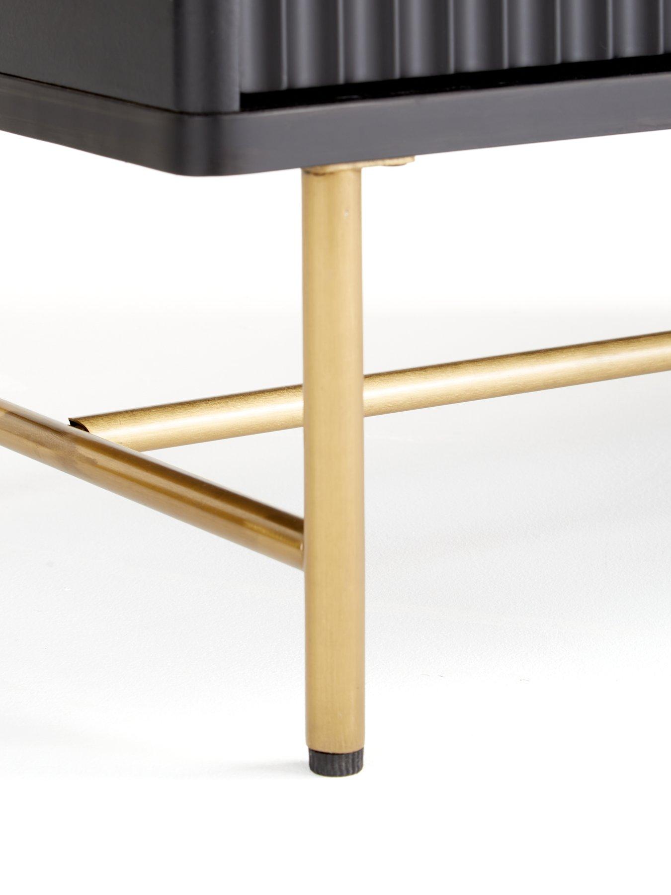 Image 5 of 7 of The Very Collection Cora 5 Drawer Chest - Black/Brass