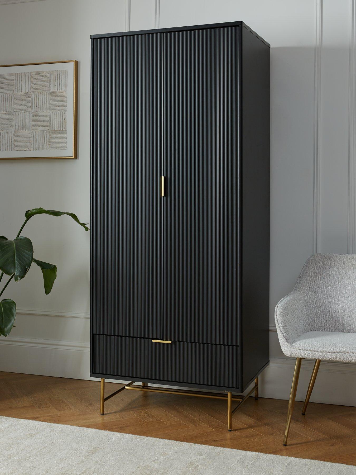 Product photograph of Very Home Cora 2 Door 1 Drawer Wardrobe from very.co.uk