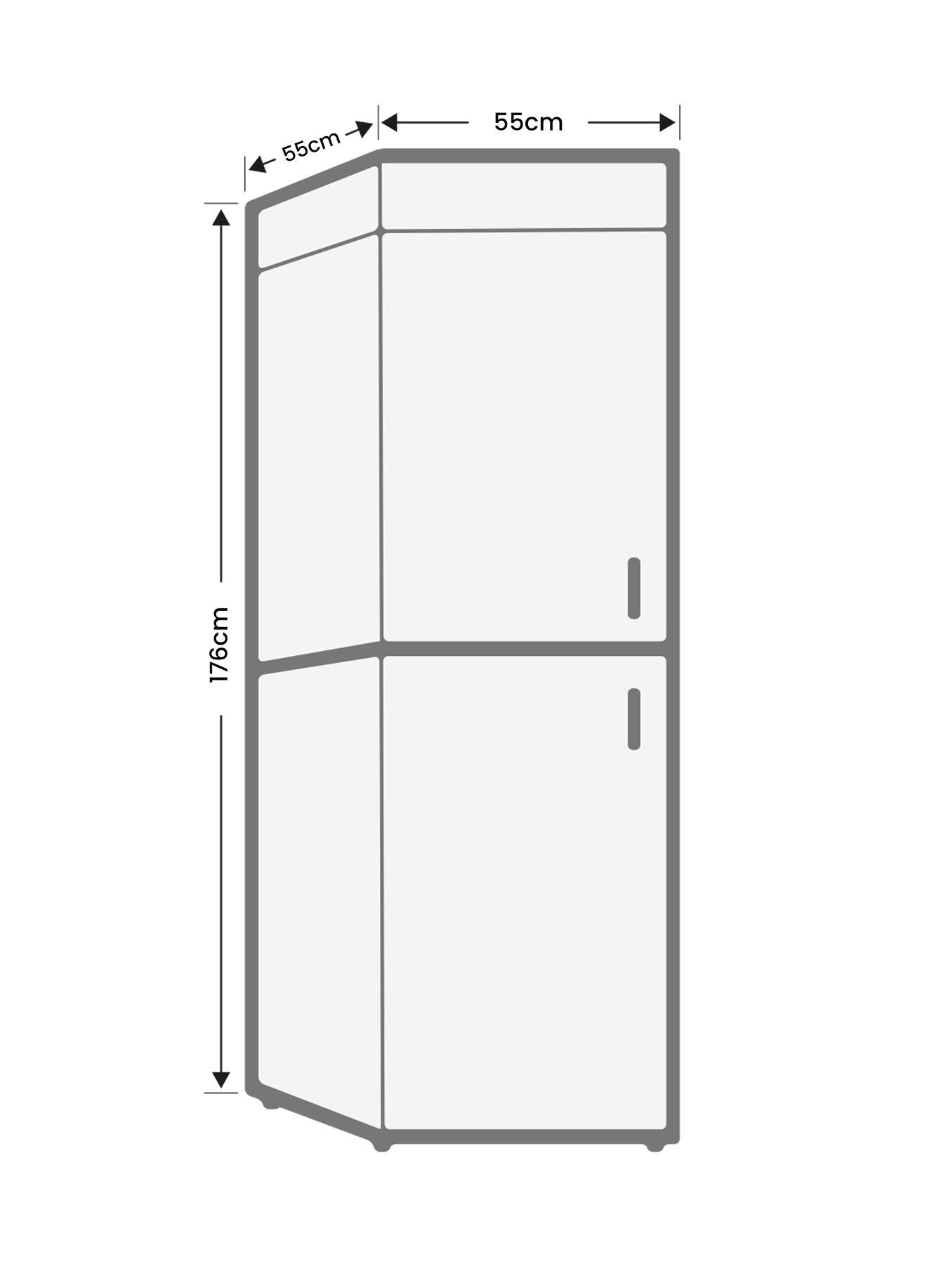 Image 7 of 7 of Hoover H-FRIDGE 300 HOCT3L517EBK 55cm Wide,&nbsp;175cm Tall, Low Frost Freestanding&nbsp;Fridge Freezer -&nbsp;Black
