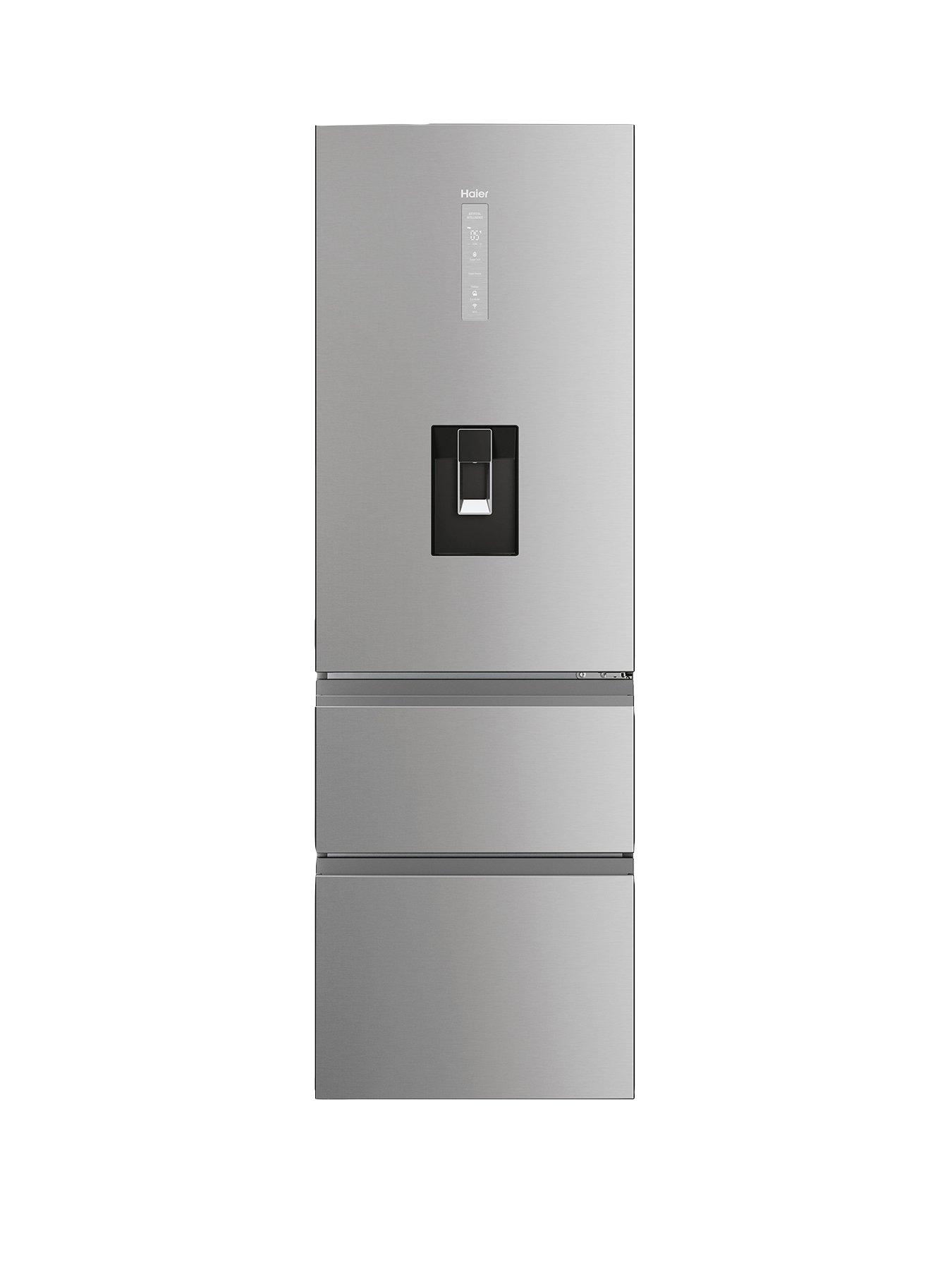 undefined HTW5618EWMG 60/40 Total No Frost Fridge Freezer, E-Rated with Wifi, Water Dispenser - Silver