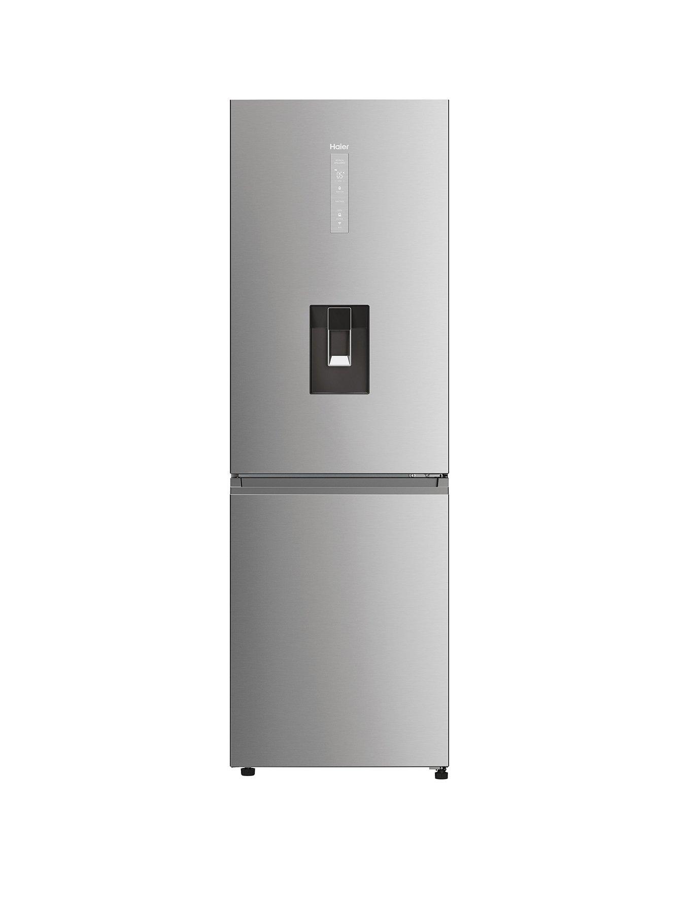 Haier: HDPW5618DWPK 50/50 Total No Frost Fridge Freezer, D-Rated, Water Dispenser, Wifi - Inox
