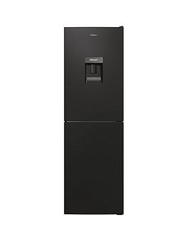 Product photograph of Candy Cct3l517ewbk-1 Low Frost Fridge Freezer With Non Plumbed Water Dispenser - Black from very.co.uk