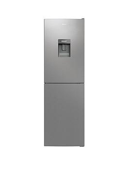 Product photograph of Candy Cct3l517ewsk-1 Low Frost Fridge Freezer With Non Plumbed Water Dispenser - Silver from very.co.uk